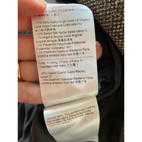 Escada Soft Wool/Silk/Angora Tweed Blazer Sz 36 - Picture 6 of 7